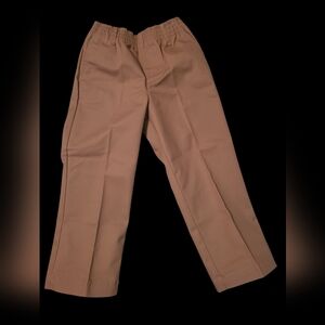Boys Austin Flat Front Khaki Uniform Pants Size 4